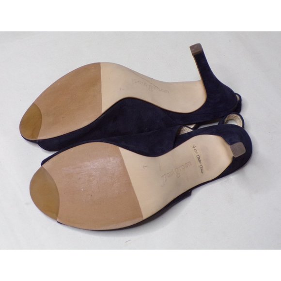 🆕 PAUL GREEN Avanti Peep Toe Slingback Pump Shoes Suede Black 9.5 - Picture 9 of 9